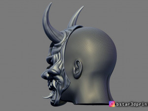 hannya mask -satan mask - demon mask for cosplay 3D Print Model