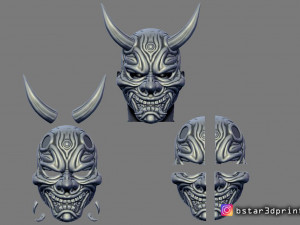 hannya mask -satan mask - demon mask for cosplay 3D Print Model
