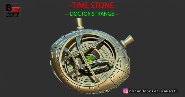 eye of agamotto - time stone - - doctor strange - marvel Modelo de Impressão 3D .c4d .max .obj .3ds .fbx .stl .blend 