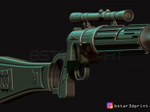 boba fett blaster ee 3 - carbine rifle - star wars for cosplay 3D Принт Модель