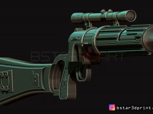 boba fett blaster ee 3 - carbine rifle - star wars for cosplay 3D Print Model