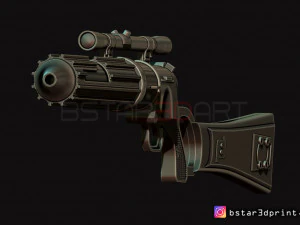 boba fett blaster ee 3 - carbine rifle - star wars for cosplay 3D Print Model