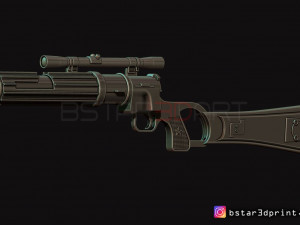 boba fett blaster ee 3 - carbine rifle - star wars for cosplay 3D Принт Модель