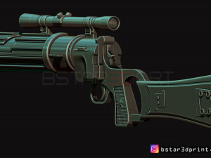 boba fett blaster ee 3 - carbine rifle - star wars for cosplay 3D Принт Модель