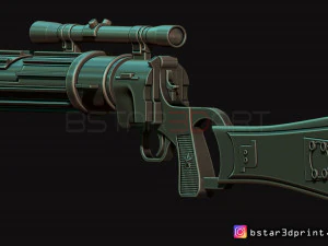 boba fett blaster ee 3 - carbine rifle - star wars for cosplay 3D Print Model