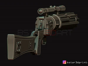 boba fett blaster ee 3 - carbine rifle - star wars for cosplay 3D Print Model