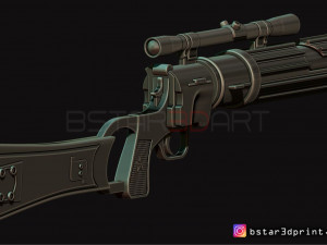 boba fett blaster ee 3 - carbine rifle - star wars for cosplay 3D Принт Модель