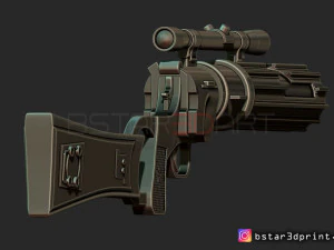 boba fett blaster ee 3 - carbine rifle - star wars for cosplay 3D Print Model