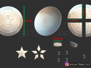 the captain america shield - infinity war - endgame - marvel 3d print model 3D 打印模型