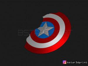 captain america shield damaged - infinity war - endgame-marvel 3d print 3Dプリントモデル
