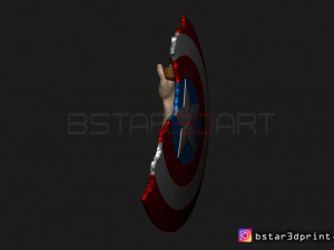 captain america shield damaged - infinity war - endgame-marvel 3d print 3D Принт Модель