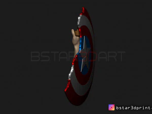 captain america shield damaged - infinity war - endgame-marvel 3d print 3D Print Model