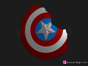 captain america shield damaged - infinity war - endgame-marvel 3d print 3D Принт Модель