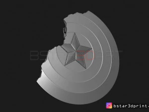 captain america shield damaged - infinity war - endgame-marvel 3d print 3D Print Model
