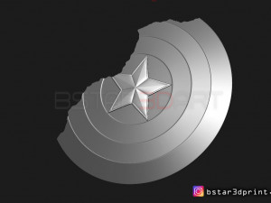 captain america shield damaged - infinity war - endgame-marvel 3d print 3D Принт Модель