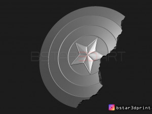 captain america shield damaged - infinity war - endgame-marvel 3d print 3D Принт Модель