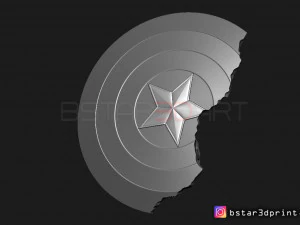 captain america shield damaged - infinity war - endgame-marvel 3d print 3D Print Model