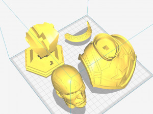 captain america bust - with helmet from marvel 3d print model Model do druku 3D