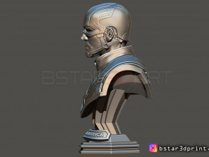captain america bust - with 2 heads from marvel 3d print model 3D-Druckmodell