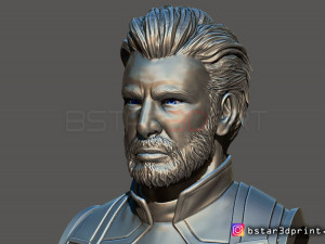 captain america bust - with 2 heads from marvel 3d print model 3D-Druckmodell