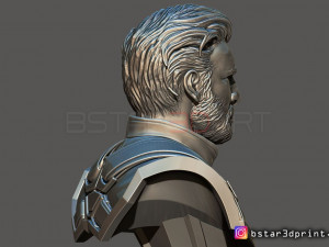 captain america bust - with 2 heads from marvel 3d print model 3D-Druckmodell