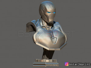 ironman mark 85 bust - infinity war - endgame - from marvel 3d print model 3D Druckmodell