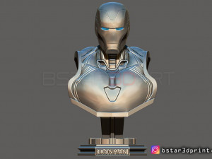ironman mark 85 bust - infinity war - endgame - from marvel 3d print model 3D Druckmodell