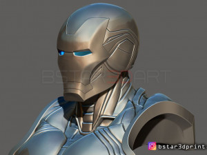 ironman mark 85 bust - infinity war - endgame - from marvel 3d print model 3D Druckmodell