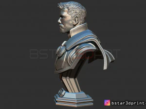 토르 흉상 어벤저 4 흉상 - 머리 2개 - 무한 전쟁 - 엔드게임 3D 프린트 모델 3D 프린트 모델