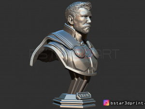 thor bust avenger 4 bust - 2 heads - infinity war - endgame 3d print model Modello di stampa 3D
