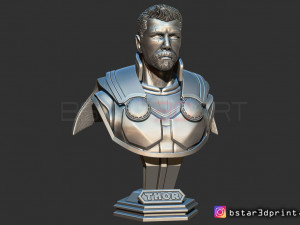 thor bust avenger 4 bust - 2 heads - infinity war - endgame 3d print model Modello di stampa 3D