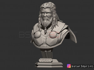 thor bust avenger 4 bust - 2 heads - infinity war - endgame 3d print model Modello di stampa 3D