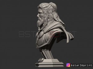 thor bust avenger 4 bust - 2 heads - infinity war - endgame 3d print model Modello di stampa 3D