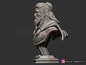 토르 흉상 어벤저 4 흉상 - 머리 2개 - 무한 전쟁 - 엔드게임 3D 프린트 모델 3D 프린트 모델