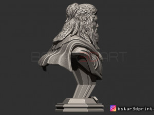 thor bust avenger 4 bust - 2 heads - infinity war - endgame 3d print model Modello di stampa 3D