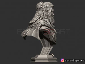 토르 흉상 어벤저 4 흉상 - 머리 2개 - 무한 전쟁 - 엔드게임 3D 프린트 모델 3D 프린트 모델