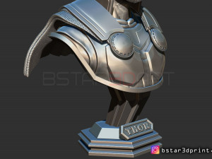 thor bust short hair - avenger 4 - from marvel - 3d print Modelo de Impressão 3D