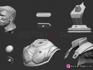 thor bust short hair - avenger 4 - from marvel - 3d print Modelo de Impressão 3D