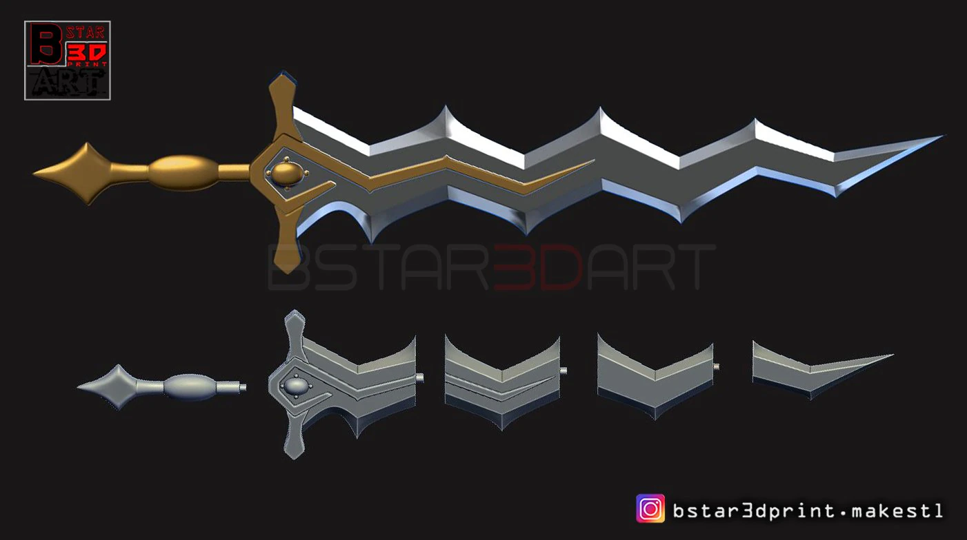 fire emblem awakening robin levin sword - cosplay 3d print model 3D Print Model .c4d .max .obj .3ds .fbx .stl .blend 