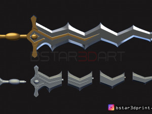 fire emblem awakening robin levin sword - cosplay 3d print model 3D Print Model