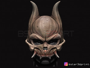 oni skull mask - hannya mask-devil mask for cosplay 3d print model 3D Print Model