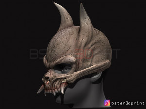 oni skull mask - hannya mask-devil mask for cosplay 3d print model 3D Print Model