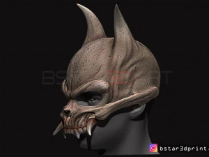 oni skull mask - hannya mask-devil mask for cosplay 3d print model 3D Print Model