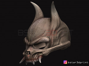 oni skull mask - hannya mask-devil mask for cosplay 3d print model 3D Print Model