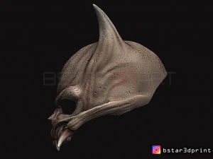 oni skull mask - hannya mask-devil mask for cosplay 3d print model 3D Print Model