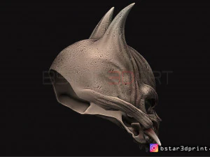 oni skull mask - hannya mask-devil mask for cosplay 3d print model 3D Print Model