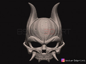 oni skull mask - hannya mask-devil mask for cosplay 3d print model 3D Print Model