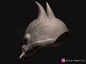 oni skull mask - hannya mask-devil mask for cosplay 3d print model 3D Print Model