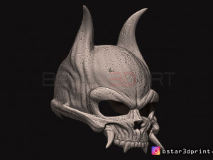 oni skull mask - hannya mask-devil mask for cosplay 3d print model 3D Print Model