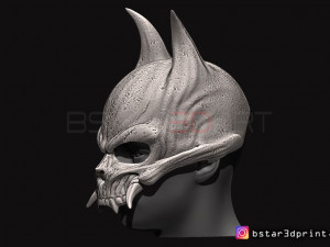 oni skull mask - hannya mask-devil mask for cosplay 3d print model 3D Print Model
